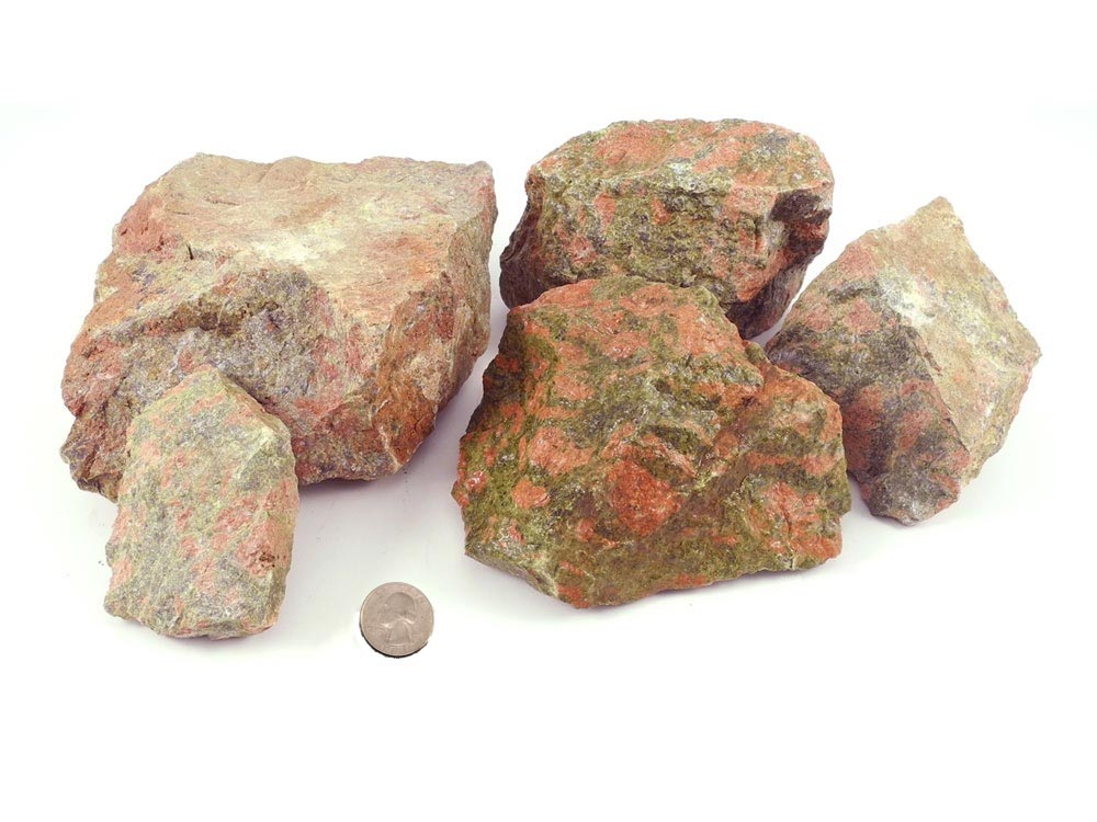 Unakite Rough Stones - 1 lb Unakite Rough Stones - 1 lb