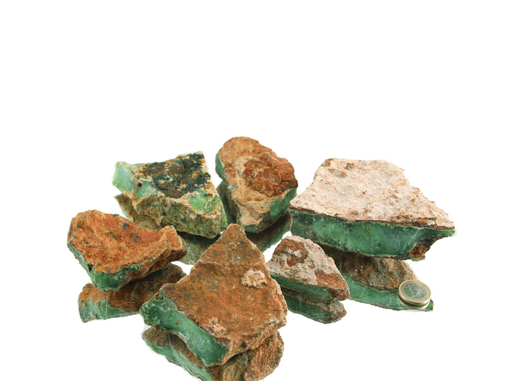 Chrysoprase Rough Stones - 1 lb