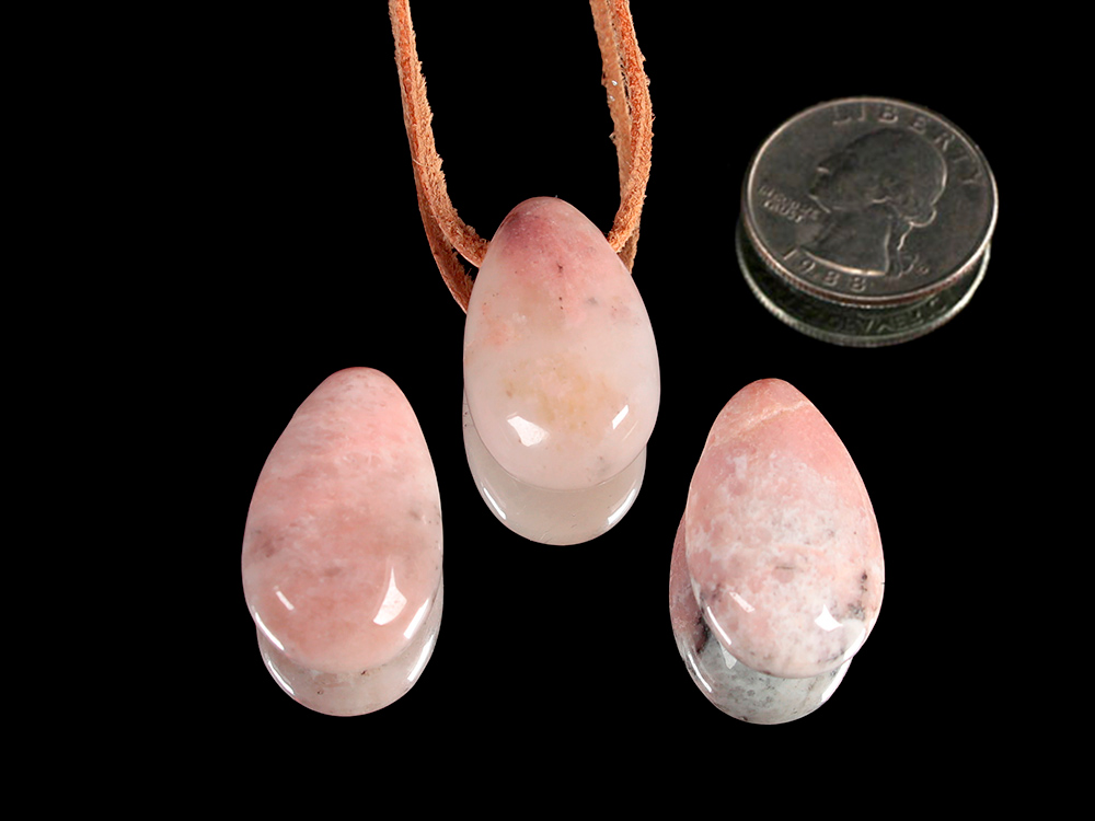 pink Petalite Drop Bead Pendant pink Petalite Drop Bead Pendant