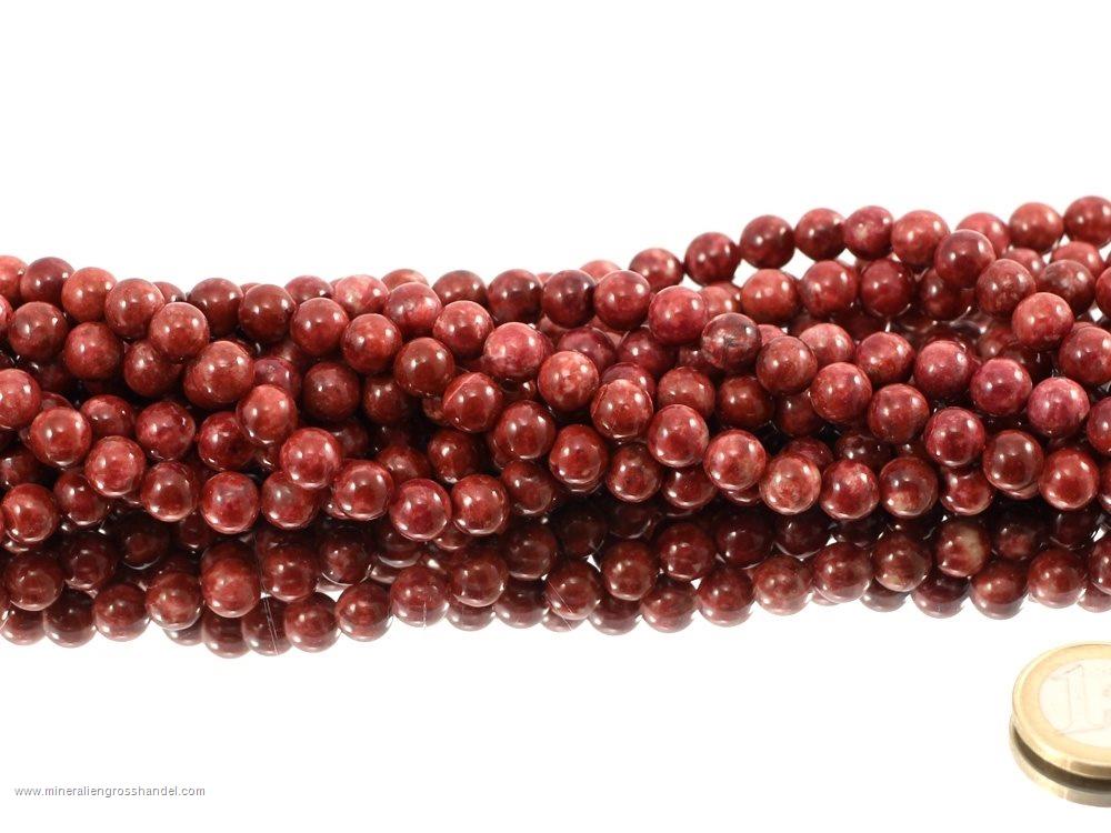 Thulite Bead Strand 8 mm - 1 pc Thulite Bead Strand 8 mm - 1 pc