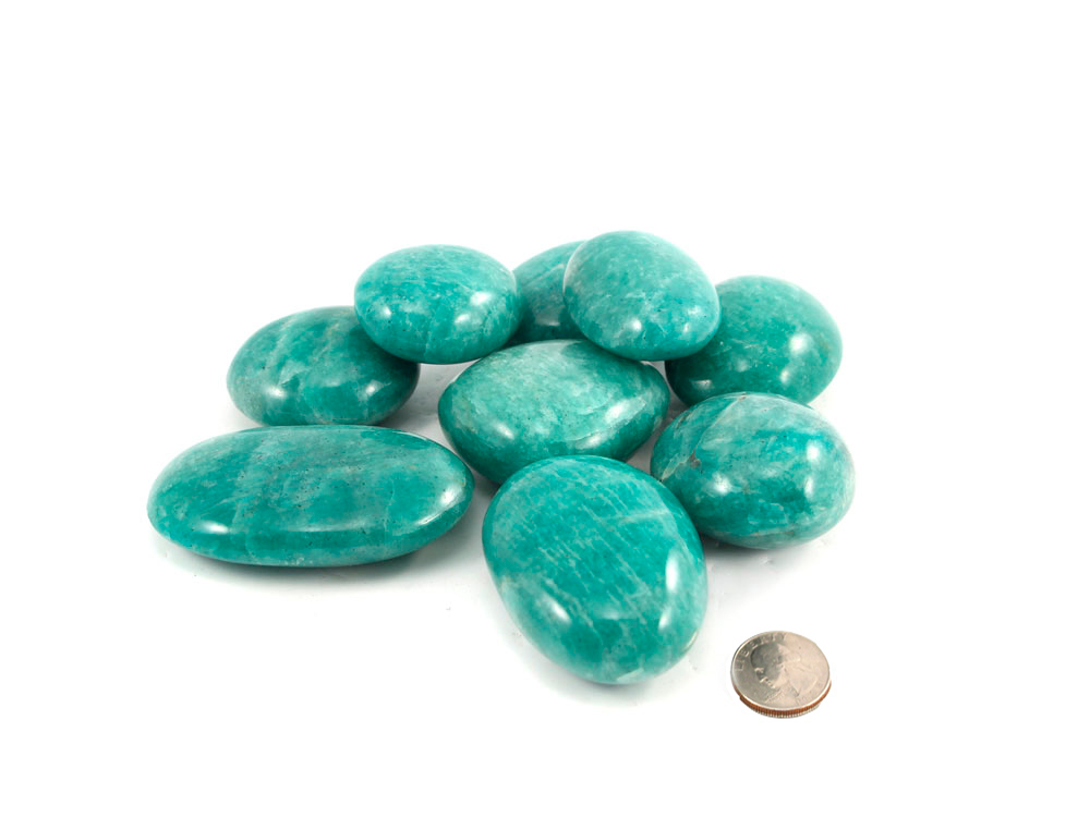 Amazonite XL Tumbled Stones - 1 lb