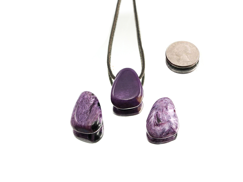 Charoite Drop Bead Pendant Charoite Drop Bead Pendant