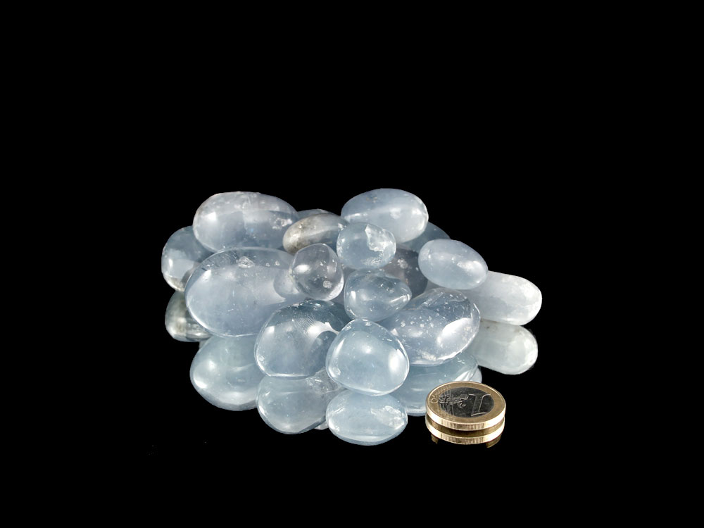 Celestine Tumbled Stones - 1 lb Celestine Tumbled Stones - 1 lb