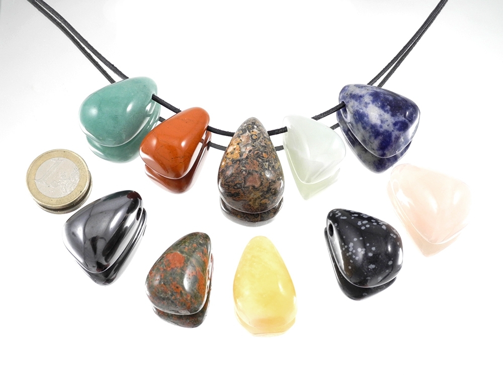 10 Drilled Mix Bead/Pendant Stones