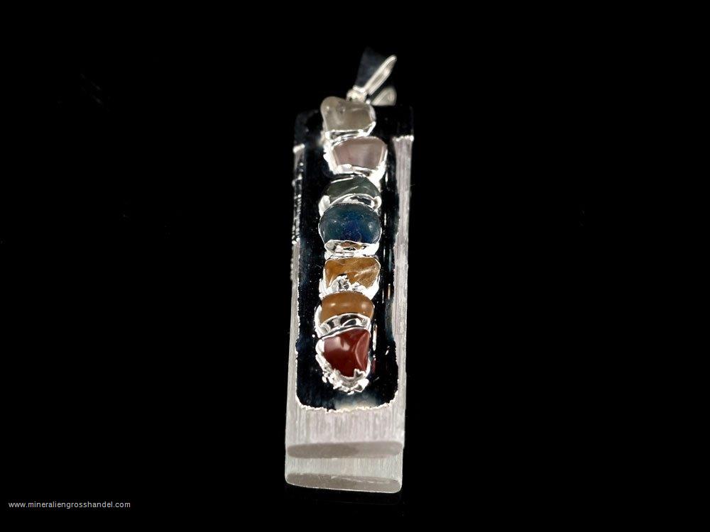 Chakra Selenite Pendants - 1 pc Chakra Selenite Pendants - 1 pc