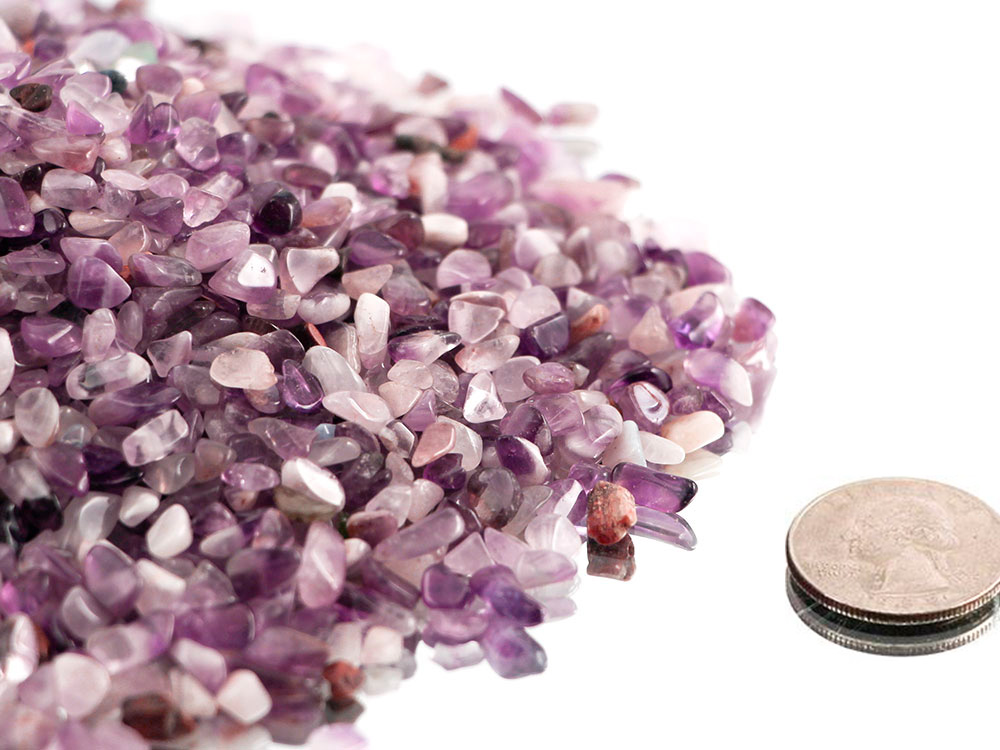 Amethyst Tumbled Stones Micro - 1 lb Amethyst Tumbled Stones Micro - 1 lb