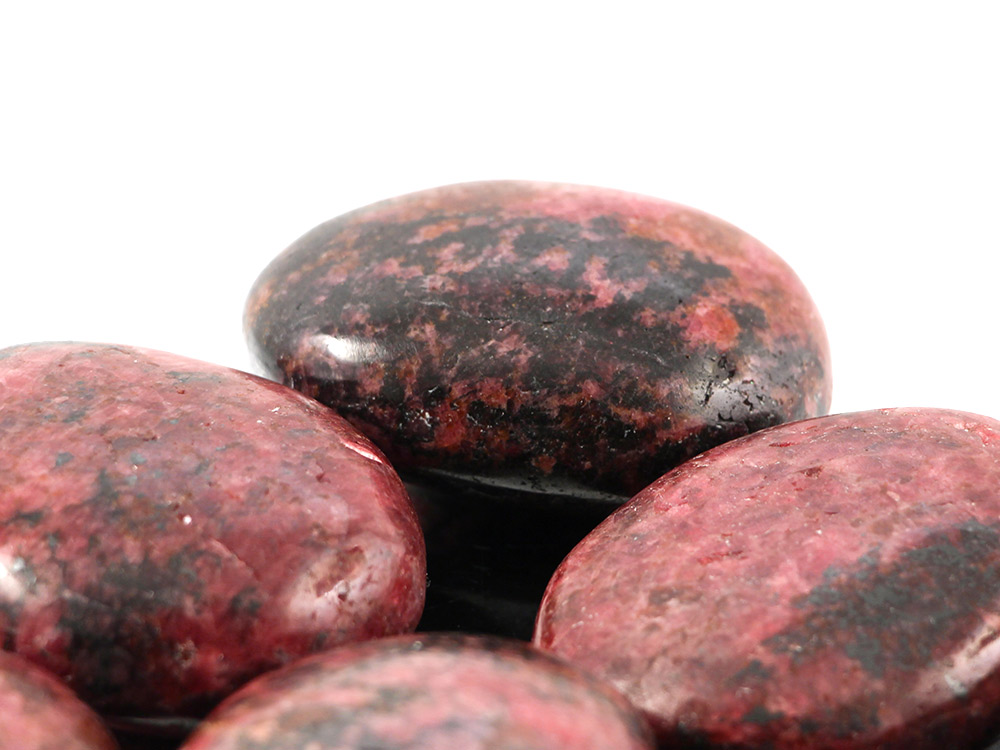 Rhodonite XL Oval Tumbled Stones - 1 lb Rhodonite XL Oval Tumbled Stones - 1 lb