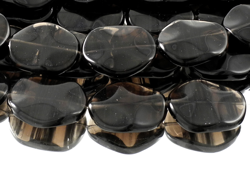 Midnight Lace Obsidian Bead Strand 'Wave'