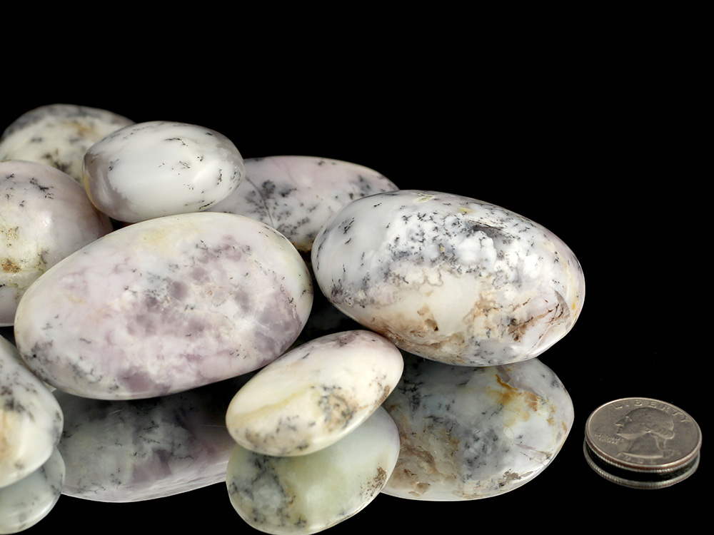 Dendritic Opal XL Tumbled Stones - 1 lb Dendritic Opal XL Tumbled Stones - 1 lb