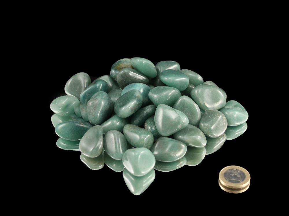 Aventurine Green Tumbled Stones - 1 lb Aventurine Green Tumbled Stones - 1 lb